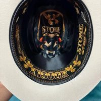 Sombrero Stone 1000X Sinaloa Style Gallos Gamecocks Western Cowboy Straw Hat - OriginalWestern.com