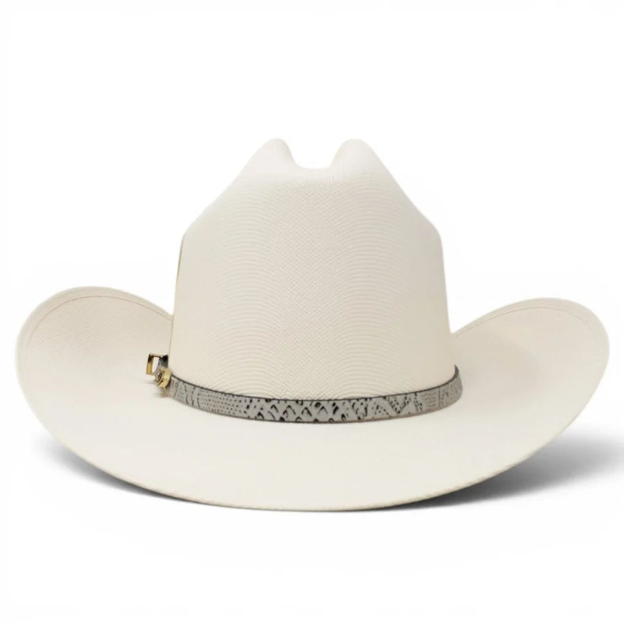 Men's Tombstone 1000X Laredo Style Western Cowboy Straw Hat with Snakeskin Band