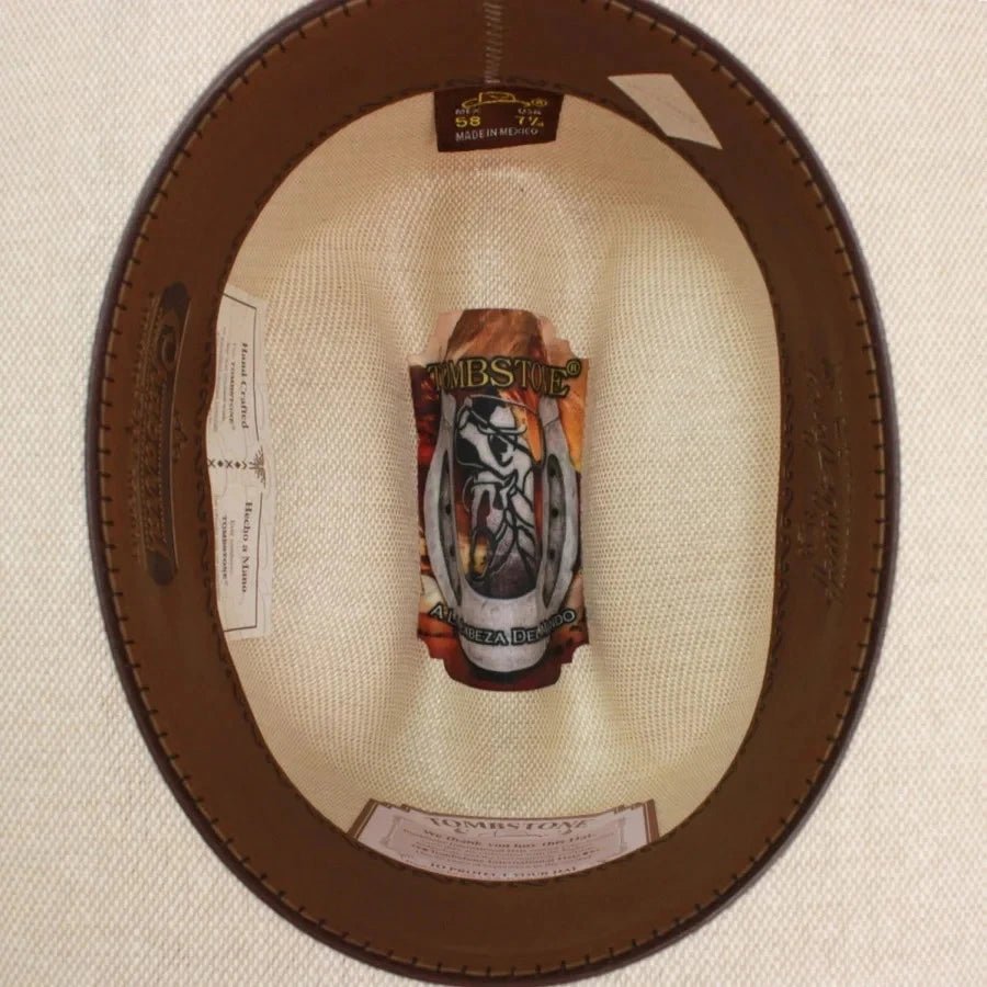 Sombrero Tombstone 1000X Sinaloa Style Western Cowboy Straw Hat - Beige - OriginalWestern.com