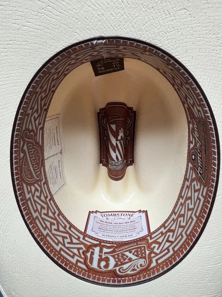 Sombrero Tombstone 15X Sinaloa Chaparral Randa Style Western Cowboy Straw Hat - OriginalWestern.com