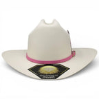 Sombrero White Diamonds 1000X Virgen de Guadalupe Sinaloa Style Cowboy Straw Hat - OriginalWestern.com