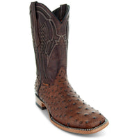 Soto Boots Mens Out of the Wild Cognac Ostrich Print Boots H50031 - OriginalWestern.com