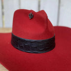 Stone Hats 100X Western Cowboy Felt Hat Tempo Style for Men"s and Women"s-Red - OriginalWestern.com