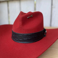 Stone Hats 100X Western Cowboy Felt Hat Tempo Style for Men"s and Women"s-Red - OriginalWestern.com