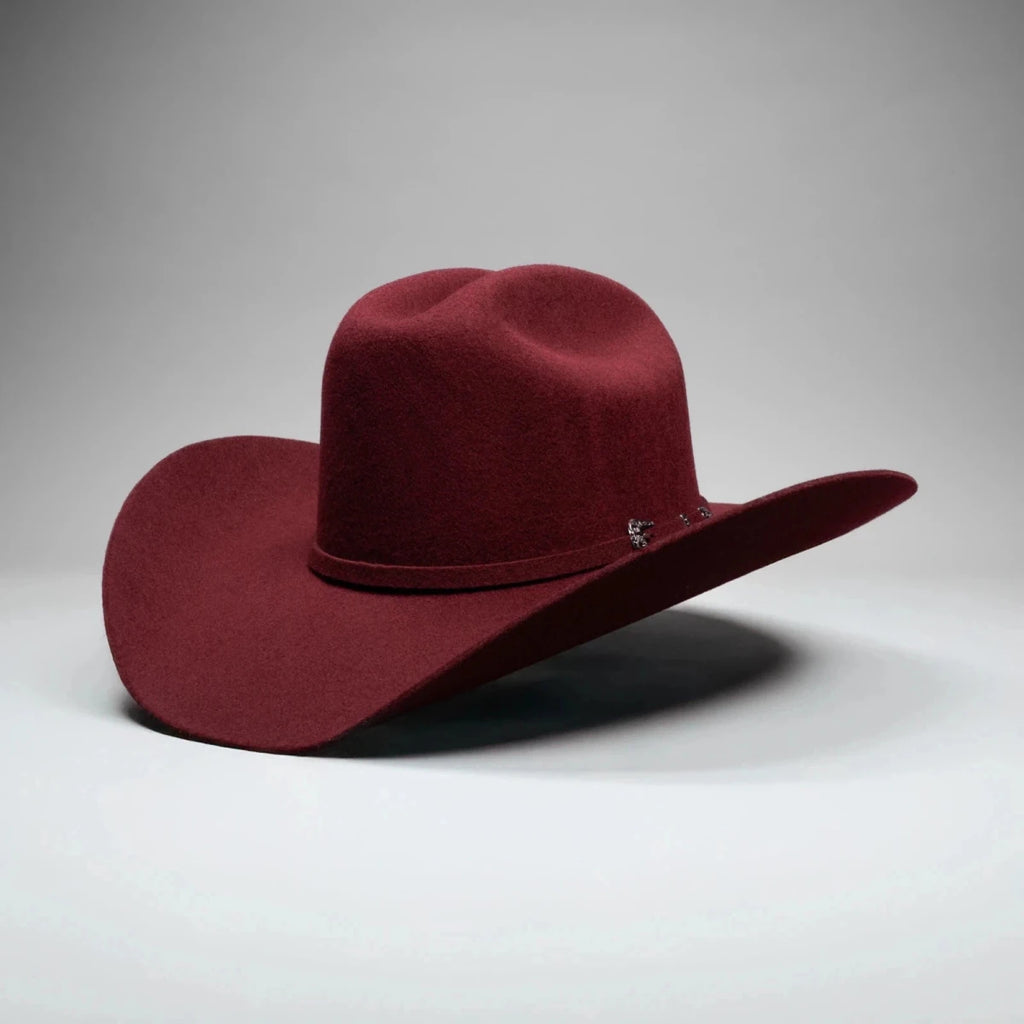 Texana 50X Sinaloa Style (50% Wool 50% Buffalo Fur) Western Cowboy Hat-Burgundy - OriginalWestern.com