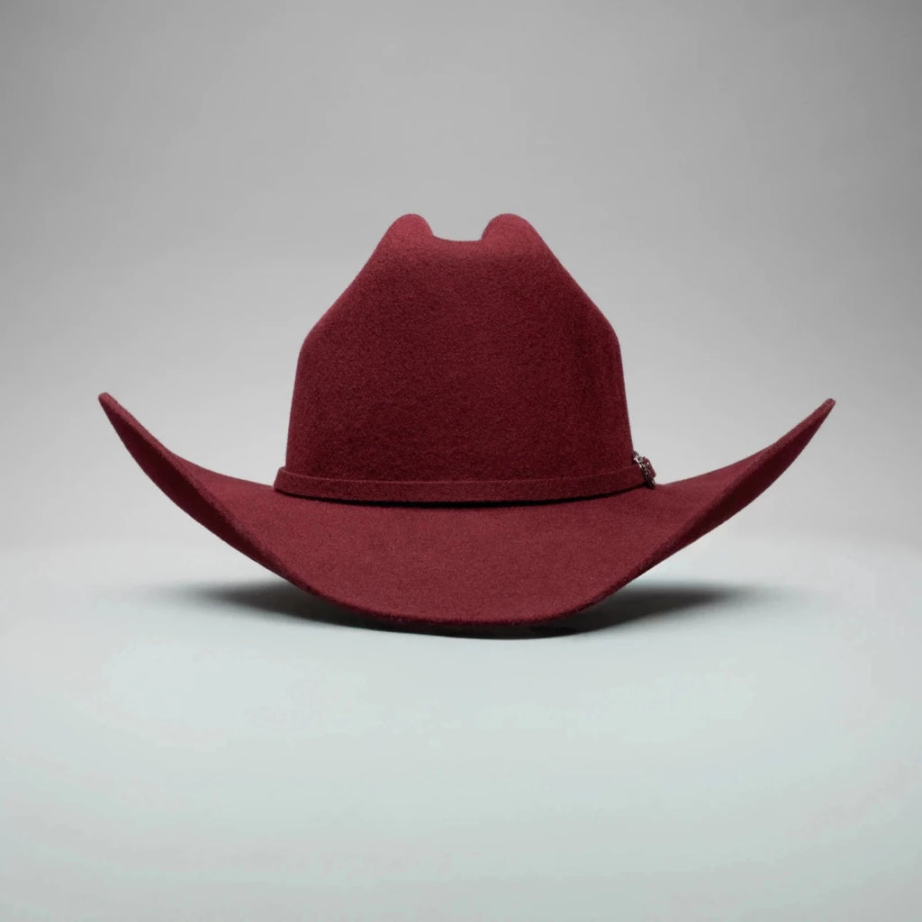 Texana 50X Sinaloa Style (50% Wool 50% Buffalo Fur) Western Cowboy Hat-Burgundy - OriginalWestern.com