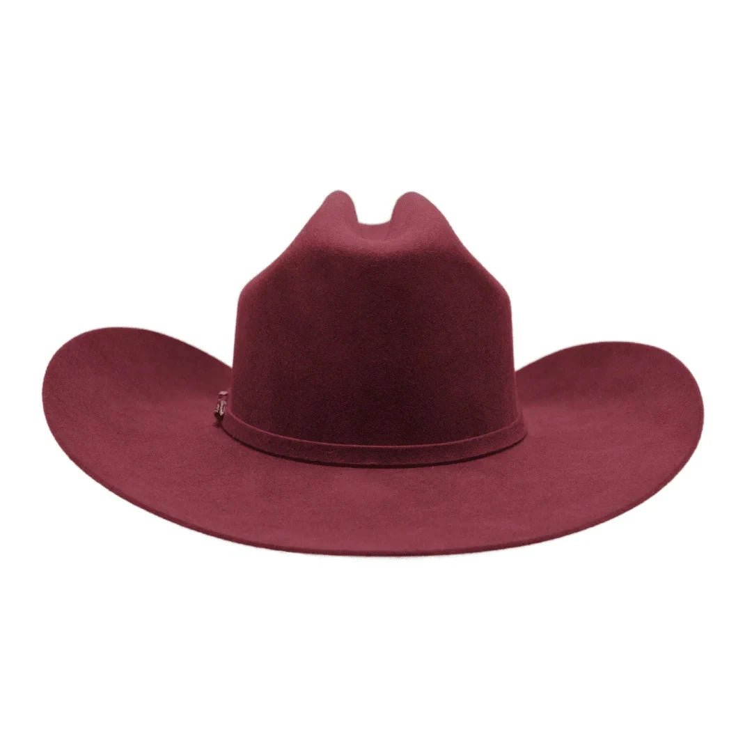 Texana 50X Sinaloa Style (50% Wool 50% Buffalo Fur) Western Cowboy Hat-Burgundy - OriginalWestern.com