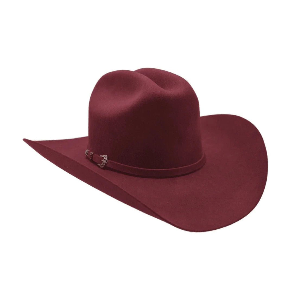 Texana 50X Sinaloa Style (50% Wool 50% Buffalo Fur) Western Cowboy Hat-Burgundy - OriginalWestern.com