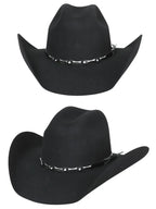 Texana 50X Toro Style Western Cowboy Fur Felt Hat - Black - OriginalWestern.com