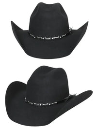 Texana 50X Toro Style Western Cowboy Fur Felt Hat - Black - OriginalWestern.com
