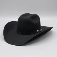 Texana Cuernos Chuecos 100X Marlboro Oscar Style Beaver Fur Felt Cowboy Hat - Black - OriginalWestern.com