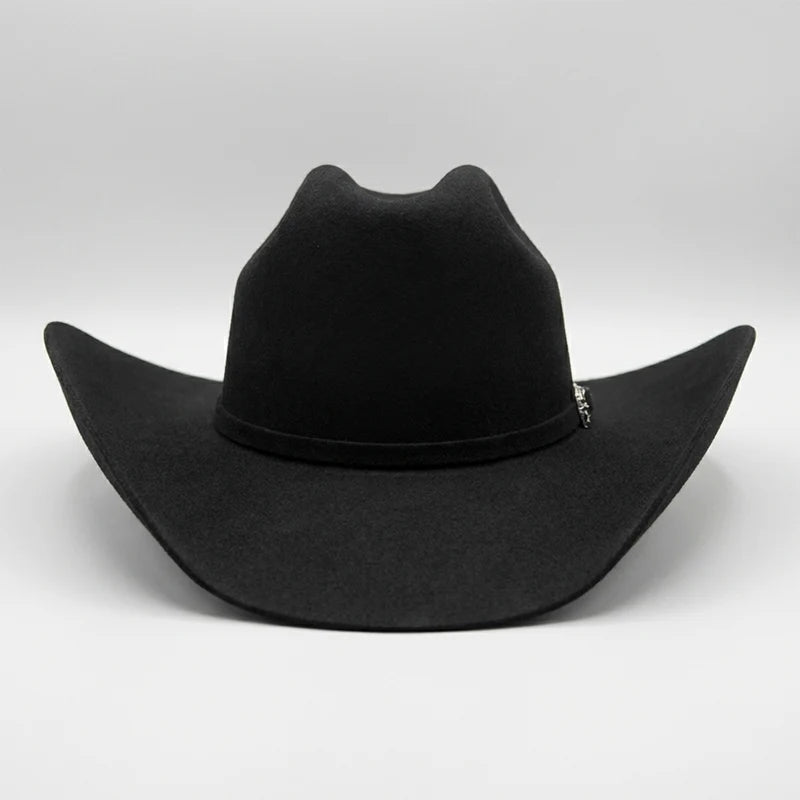 Texana Cuernos Chuecos 100X Marlboro Oscar Style Beaver Fur Felt Cowboy Hat - Black - OriginalWestern.com
