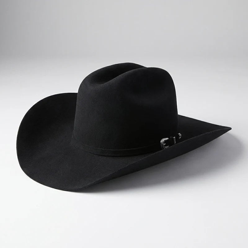 Texana Cuernos Chuecos 100X Sinaloa (Chaparral) Style Beaver Fur Felt Hat-Black - OriginalWestern.com