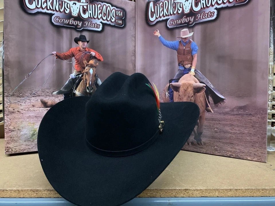 Texana Cuernos Chuecos 100X Sinaloa (Chaparral) Style Beaver Fur Felt Hat-Black - OriginalWestern.com