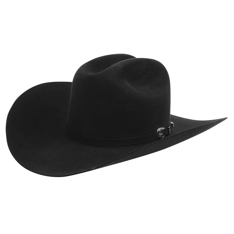 Texana Cuernos Chuecos 100X Sinaloa (Chaparral) Style Beaver Fur Felt Hat-Black - OriginalWestern.com
