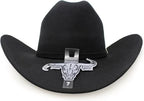Texana Cuernos Chuecos 30X Joan Milano Style Beaver Felt Cowboy Hat - Black - OriginalWestern.com