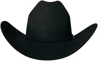 Texana Cuernos Chuecos 30X Joan Milano Style Beaver Felt Cowboy Hat - Black - OriginalWestern.com