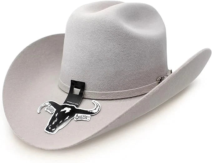 Texana Cuernos Chuecos 30X Joan Milano Style Beaver Felt Cowboy Hat - Gray - OriginalWestern.com