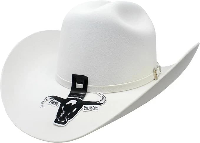 Texana Cuernos Chuecos 30X Joan Style Beaver Felt Hat-White - OriginalWestern.com
