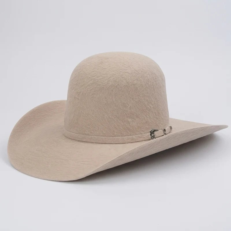 Texana Cuernos Chuecos 30X Open Crown Style Rabbit Fur Felt Cowboy Hat-Silverbelly - OriginalWestern.com