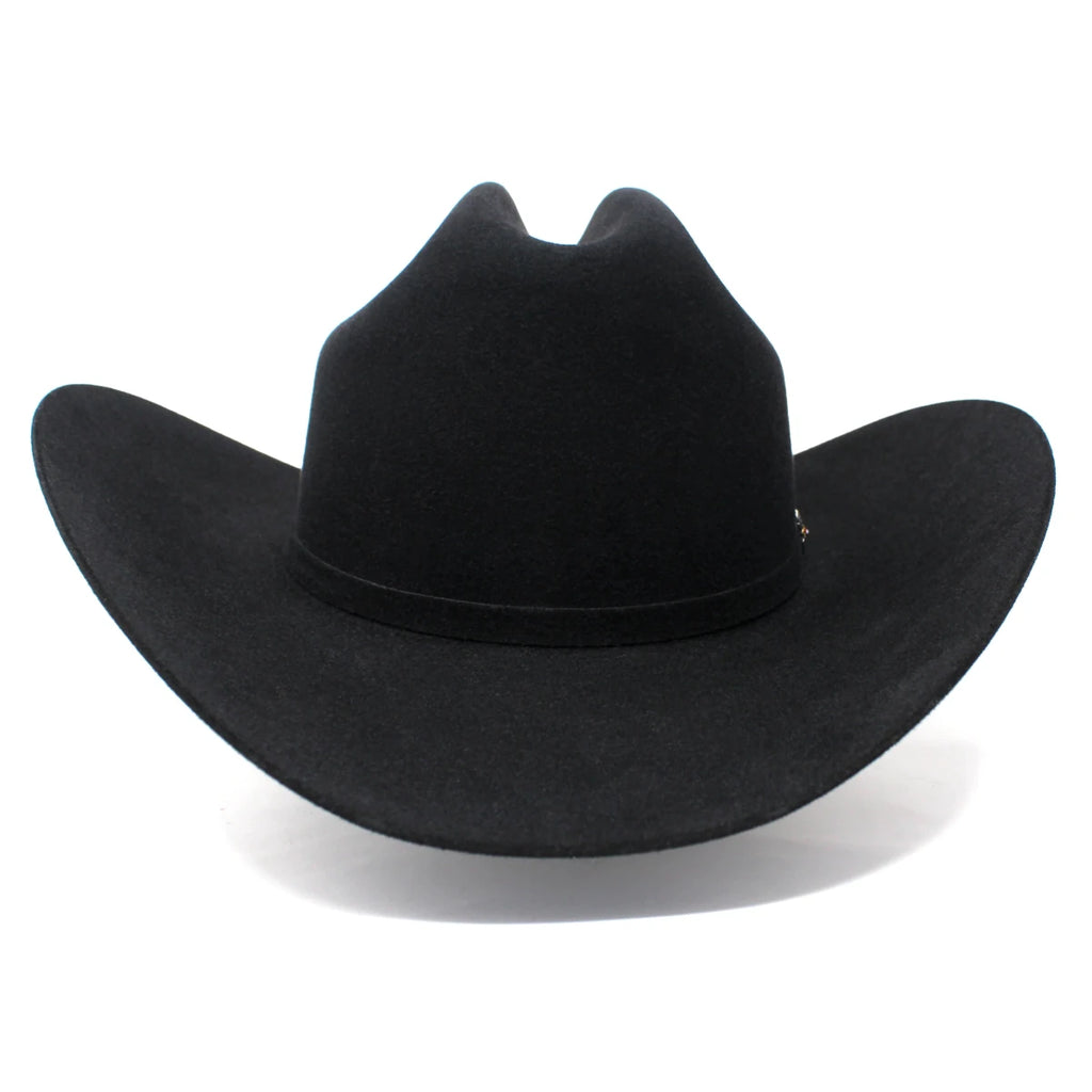 Texana Cuernos Chuecos 30X Sinaloa Style Beaver Felt Western Cowboy Hat - Black - OriginalWestern.com