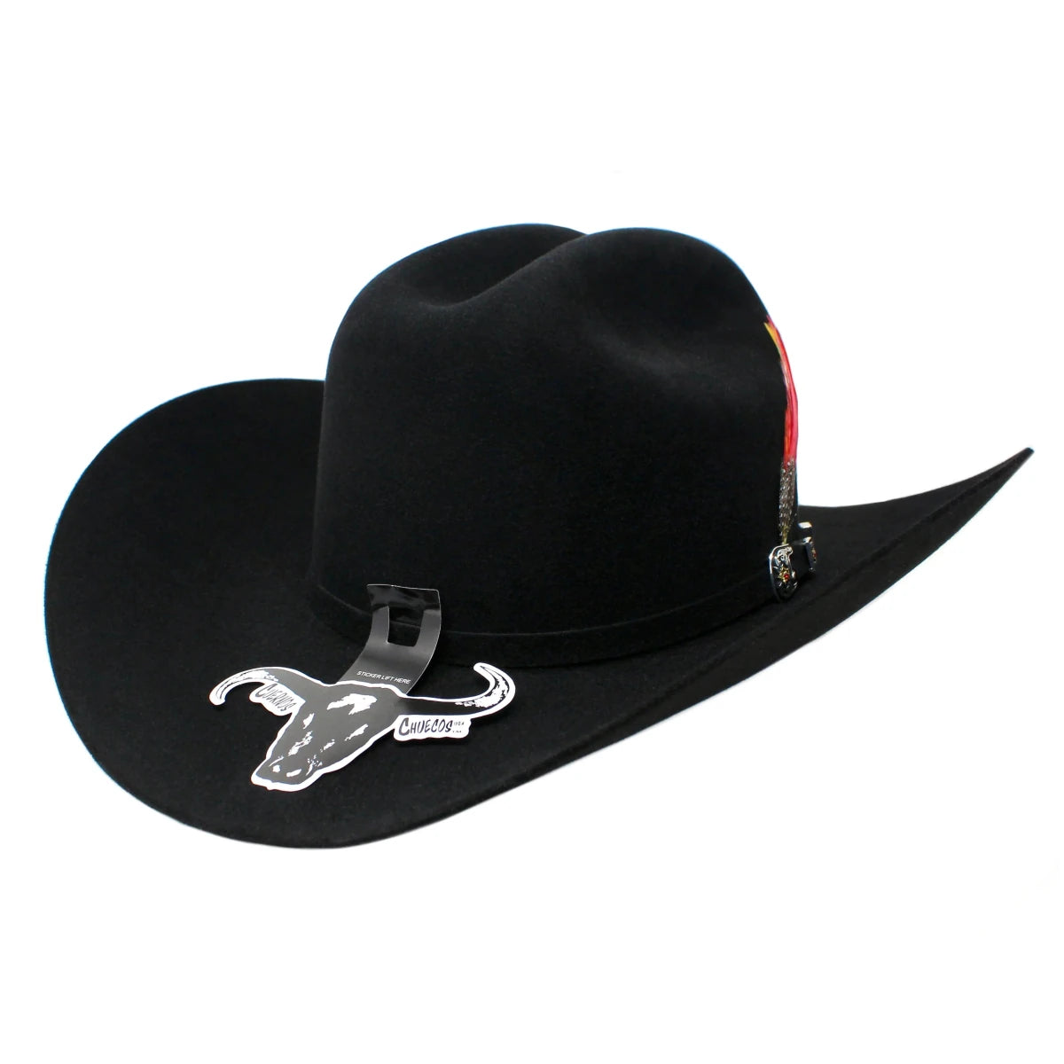Texana Cuernos Chuecos 30X Sinaloa Style Beaver Felt Western Cowboy Hat - Black - OriginalWestern.com