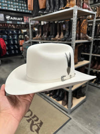 Texana Cuernos Chuecos 30X Sinaloa Style Beaver Felt Western Cowboy Hat - White - OriginalWestern.com