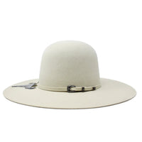 Texana Cuernos Chuecos 6X Open Crown Fur Felt Western Cowboy Hat - Gray - OriginalWestern.com