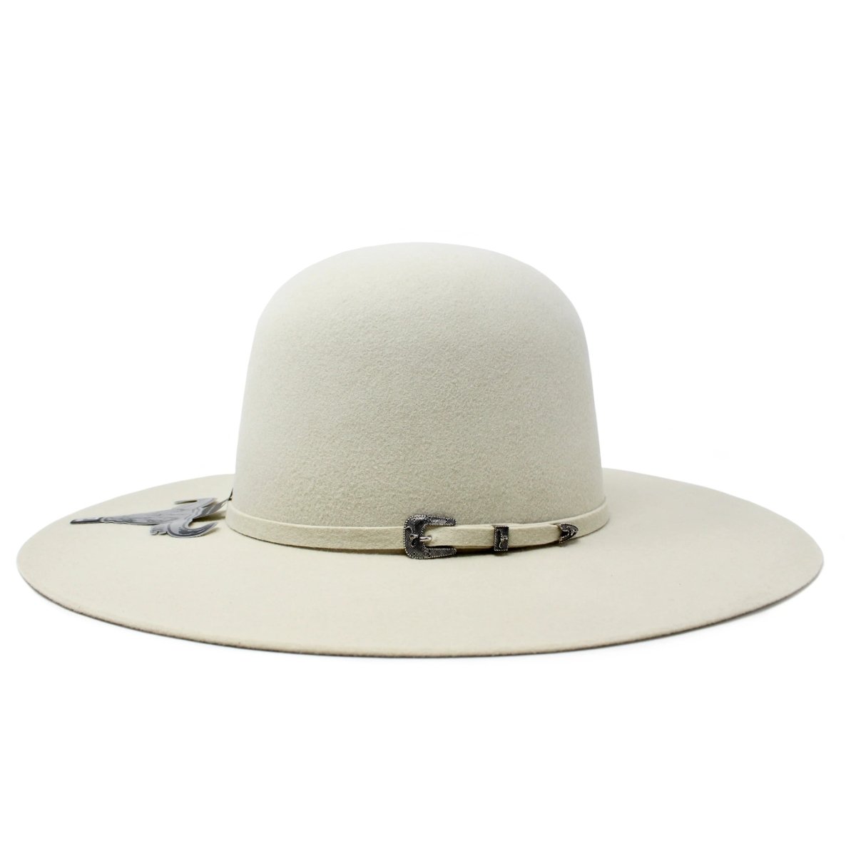 Texana Cuernos Chuecos 6X Open Crown Fur Felt Western Cowboy Hat - Gray - OriginalWestern.com