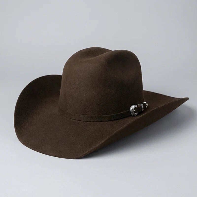 Texana Cuernos Chuecos 6X Oscar Style Cowboy Fur Felt Hat - Brown - OriginalWestern.com