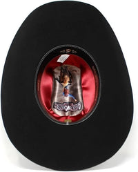 Texana Cuernos Chuecos 6X Oscar Style Western Cowboy Fur Felt Hat - Black - OriginalWestern.com