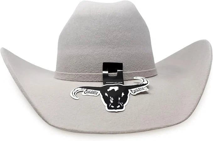 Texana Cuernos Chuecos 6X Oscar Style Western Cowboy Fur Felt Hat - Gray - OriginalWestern.com