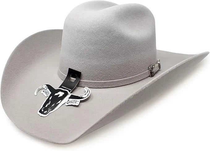 Texana Cuernos Chuecos 6X Oscar Style Western Cowboy Fur Felt Hat - Gray - OriginalWestern.com