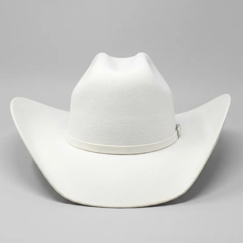 Texana Cuernos Chuecos 6X Oscar Style Western Cowboy Fur Felt Hat - White - OriginalWestern.com