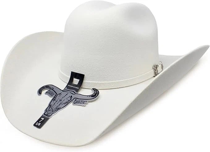 Texana Cuernos Chuecos 6X Oscar Style Western Cowboy Fur Felt Hat - White - OriginalWestern.com