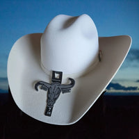 Texana Cuernos Chuecos 6X Oscar Style Western Cowboy Fur Felt Hat - White - OriginalWestern.com