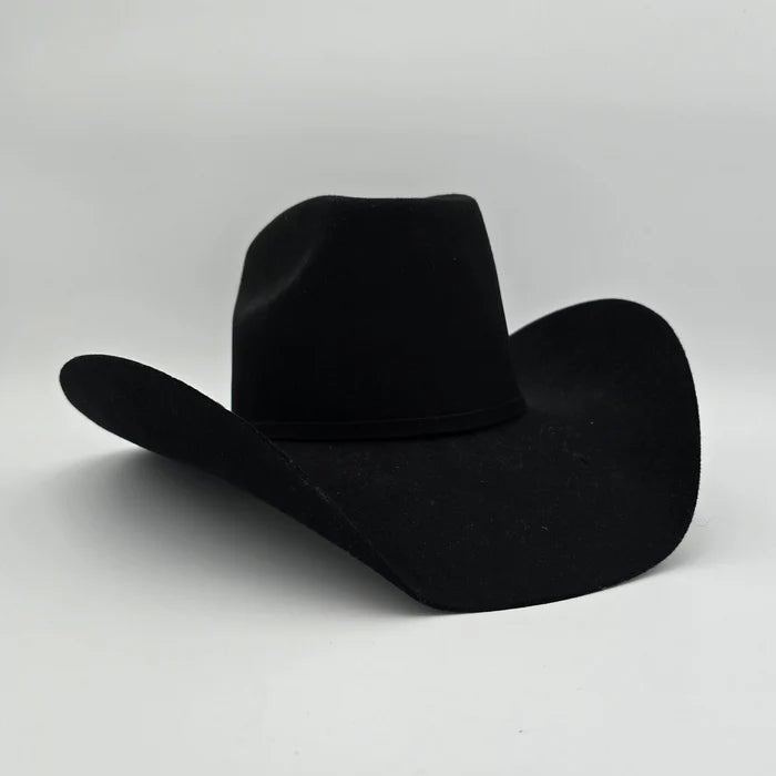 Texana Montero 100X 8 Segundos Brick Crown Style Western Cowboy Fur Felt Hat - Black - OriginalWestern.com