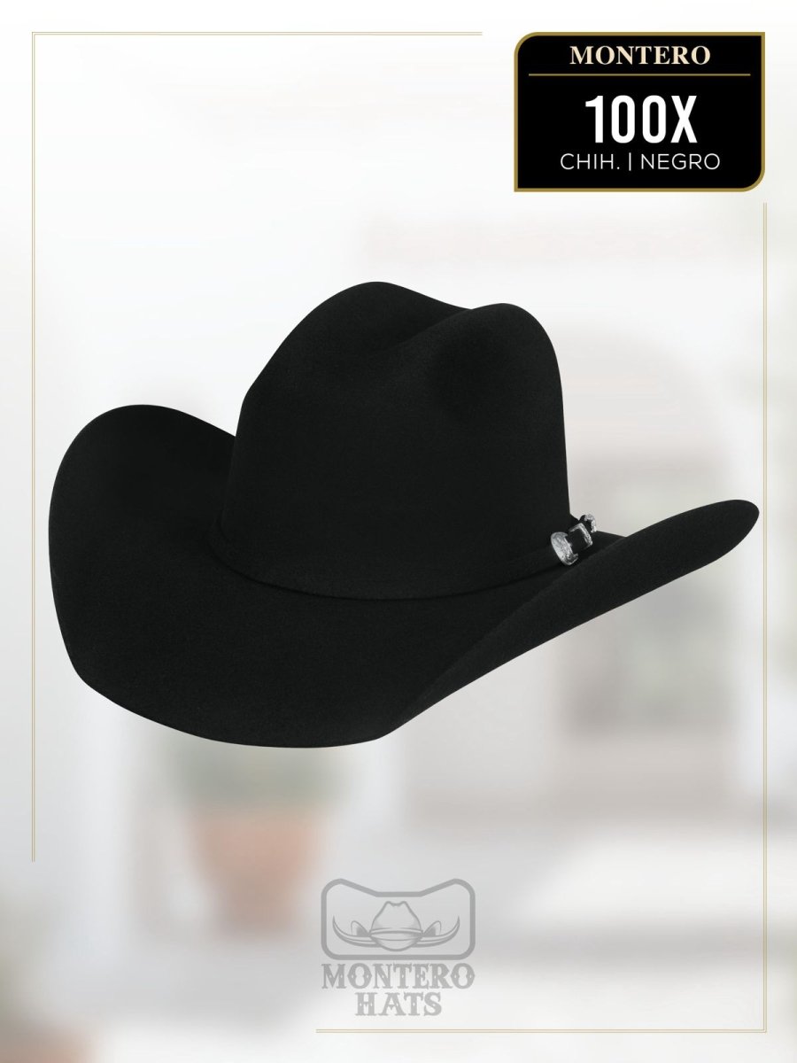 Texana Montero 100X Chihuahua Style Western Cowboy Fur Felt Hat - Black - OriginalWestern.com