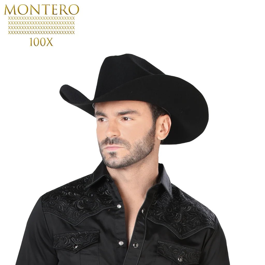 Texana Montero 100X Chihuahua Style Western Cowboy Fur Felt Hat - Black - OriginalWestern.com