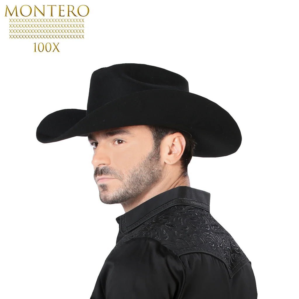 Texana Montero 100X Chihuahua Style Western Cowboy Fur Felt Hat - Black - OriginalWestern.com