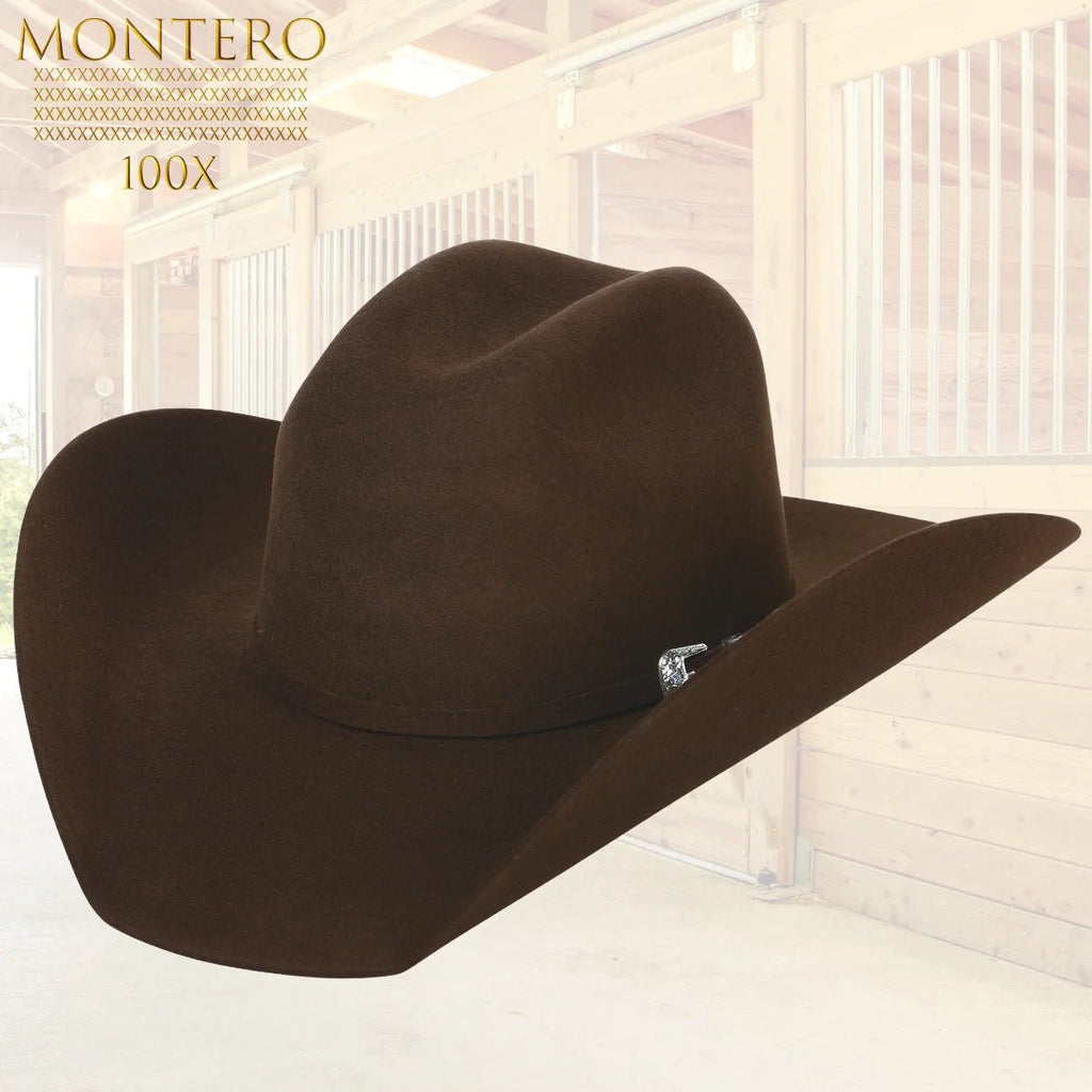 Texana Montero 100X Chihuahua Style Western Cowboy Fur Felt Hat - Chocolate - OriginalWestern.com