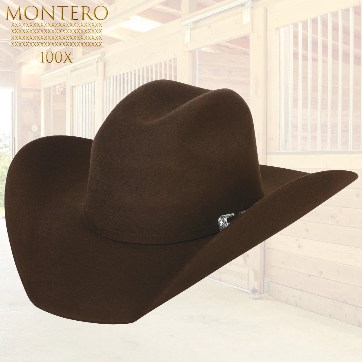 Texana Montero 100X Chihuahua Style Western Cowboy Fur Felt Hat - Chocolate - OriginalWestern.com