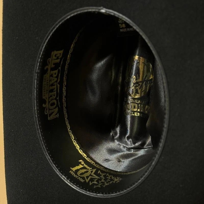 Texana Tombstone 10X El Patron Style Western Cowboy Fur Felt Hat - Black - OriginalWestern.com
