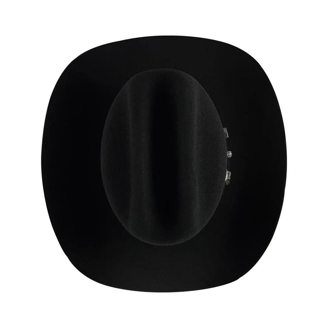 Texana Tombstone 20X El Patron Style Western Cowboy Fur Felt Hat - Black - OriginalWestern.com