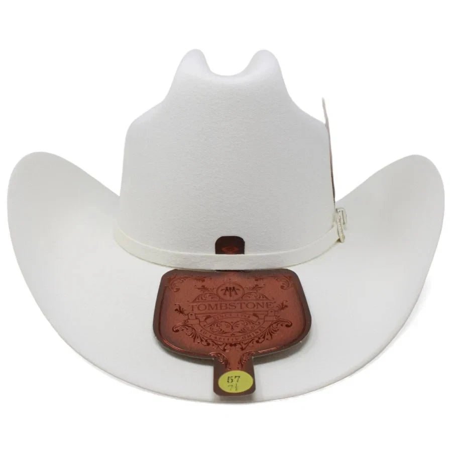 Texana Tombstone 20X El Patron Style Western Cowboy Fur Felt Hat - White - OriginalWestern.com