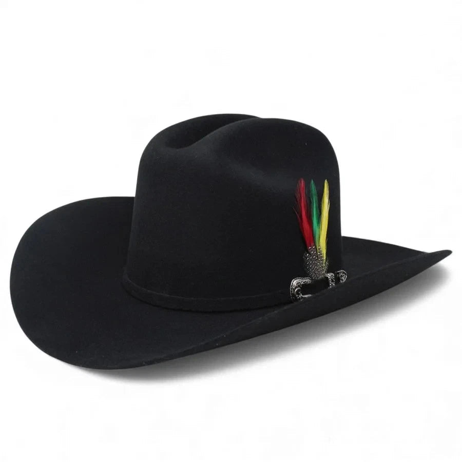 Texana Tombstone 20X Western Cowboy Fur Felt Hat El Fantasma Johnson Style - Black - OriginalWestern.com