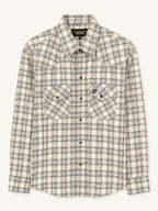 The American West - Short-Sleeve Plaid Western Shirt - Beige - OriginalWestern.com