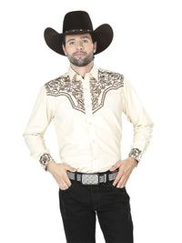 The General Embroidery Western Shirt Beige/Gold 43303 - OriginalWestern.com