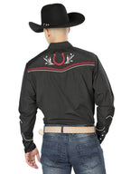 The General Embroidery Western Shirt Black/Red 43293 - OriginalWestern.com