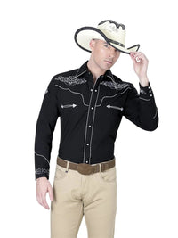 The General Embroidery Western Shirt Black/White 40983 - OriginalWestern.com
